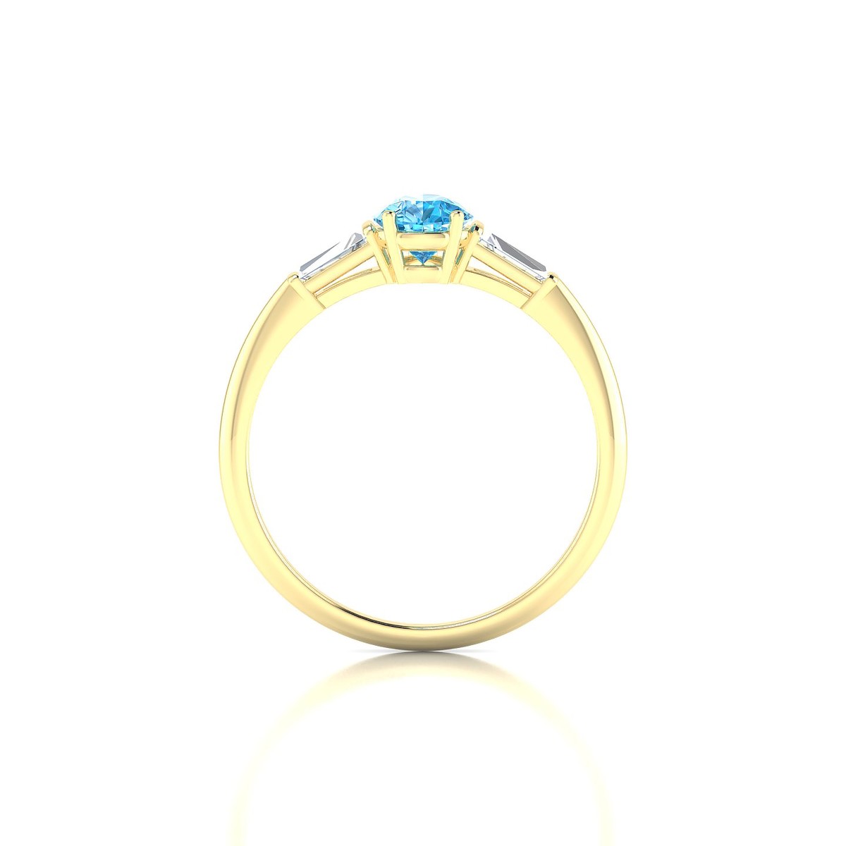 Everlasting | 18k Yellow Gold 7 x 5 mm Pear Topaz Ring