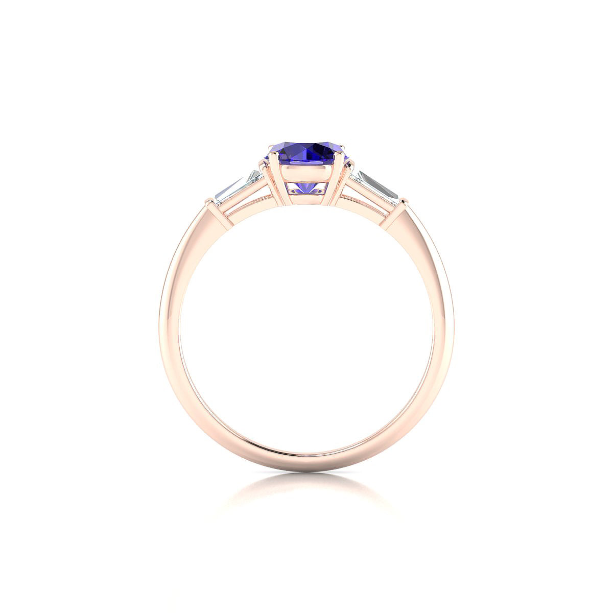 Everlasting | 18k Rose Gold 6 mm Round Tanzanite Ring