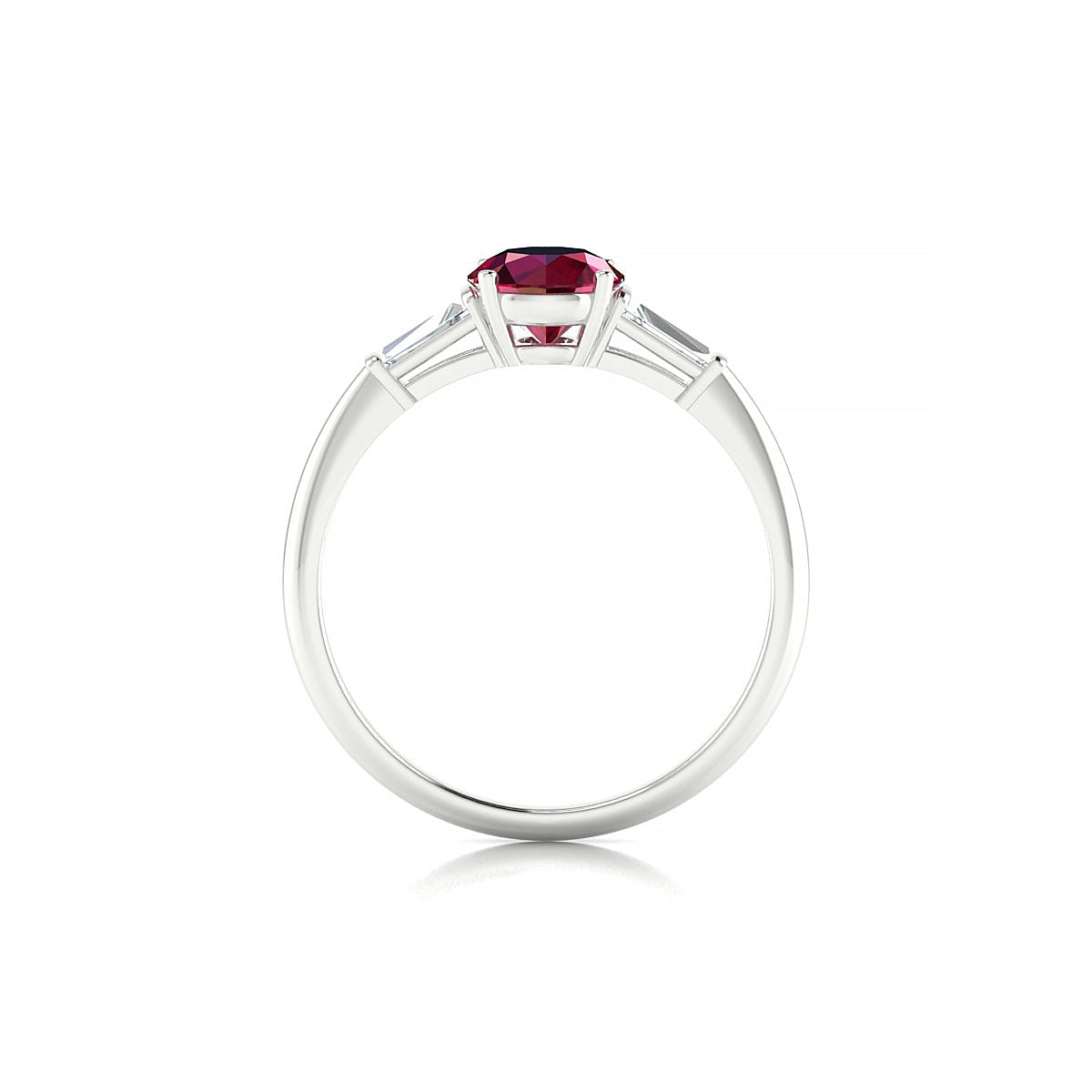Everlasting | 18k White Gold 6 mm Round Ruby Ring