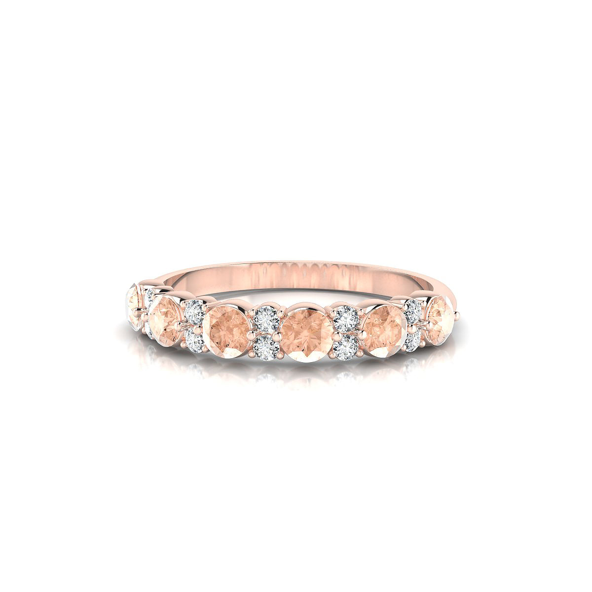 Exception | 18k Rose Gold 3 mm Round Morganite Ring