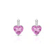 Exquisite | Boucles d'oreilles Saphir Rose Cœur