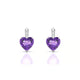 Exquisite | Heart Amethyst Earrings