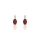Exquisite | Boucles d'oreilles Grenat Ovale
