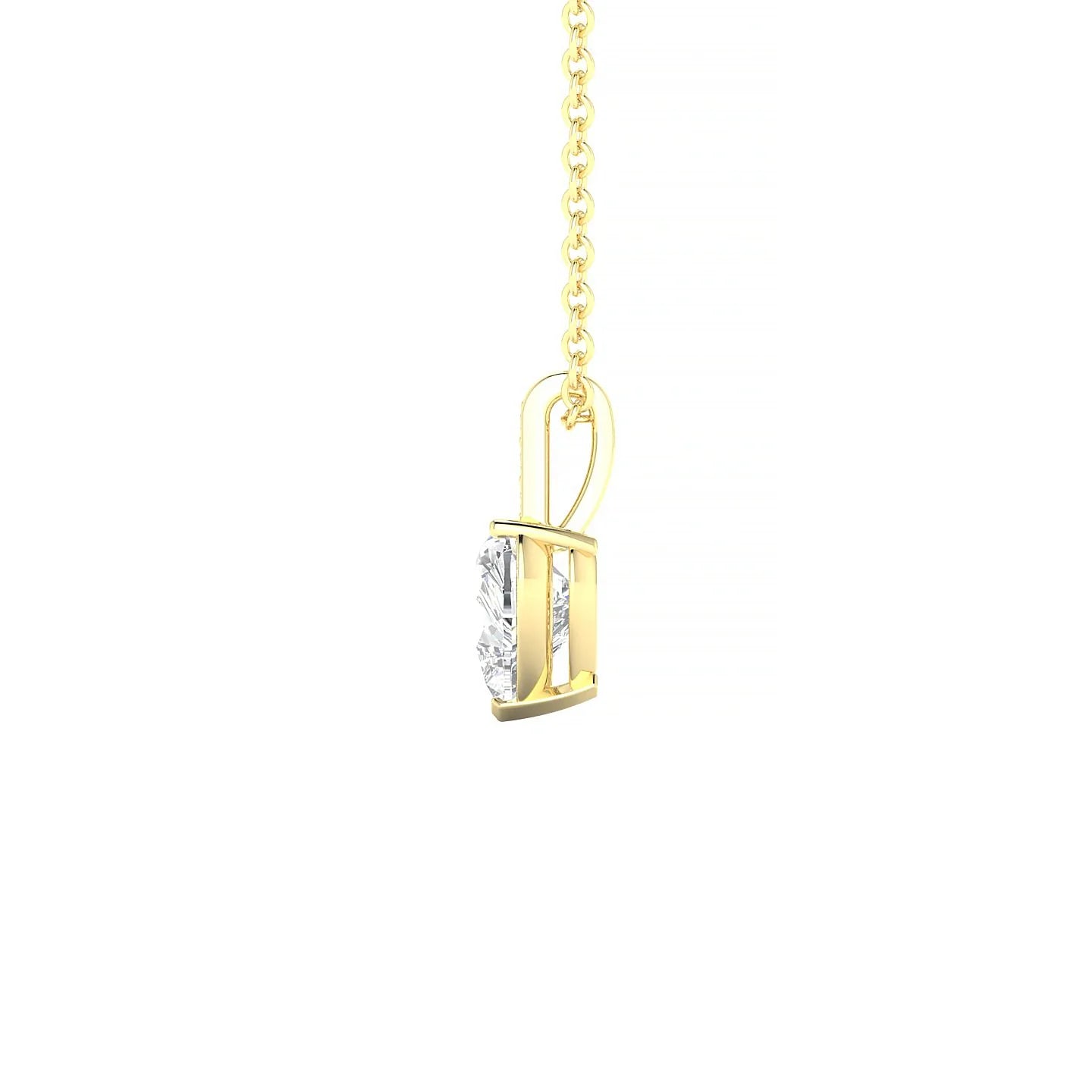 Exquisite | 18k Yellow Gold 5.5 mm Heart Diamond Pendant
