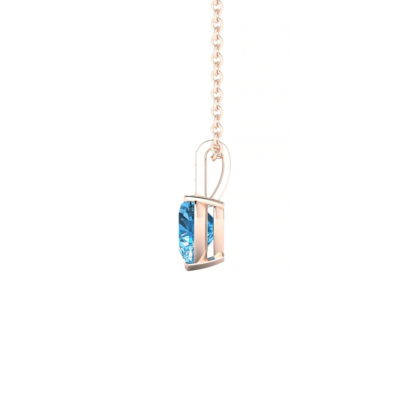 Exquisite | 18k Rose Gold 6 mm Heart Topaz Pendant