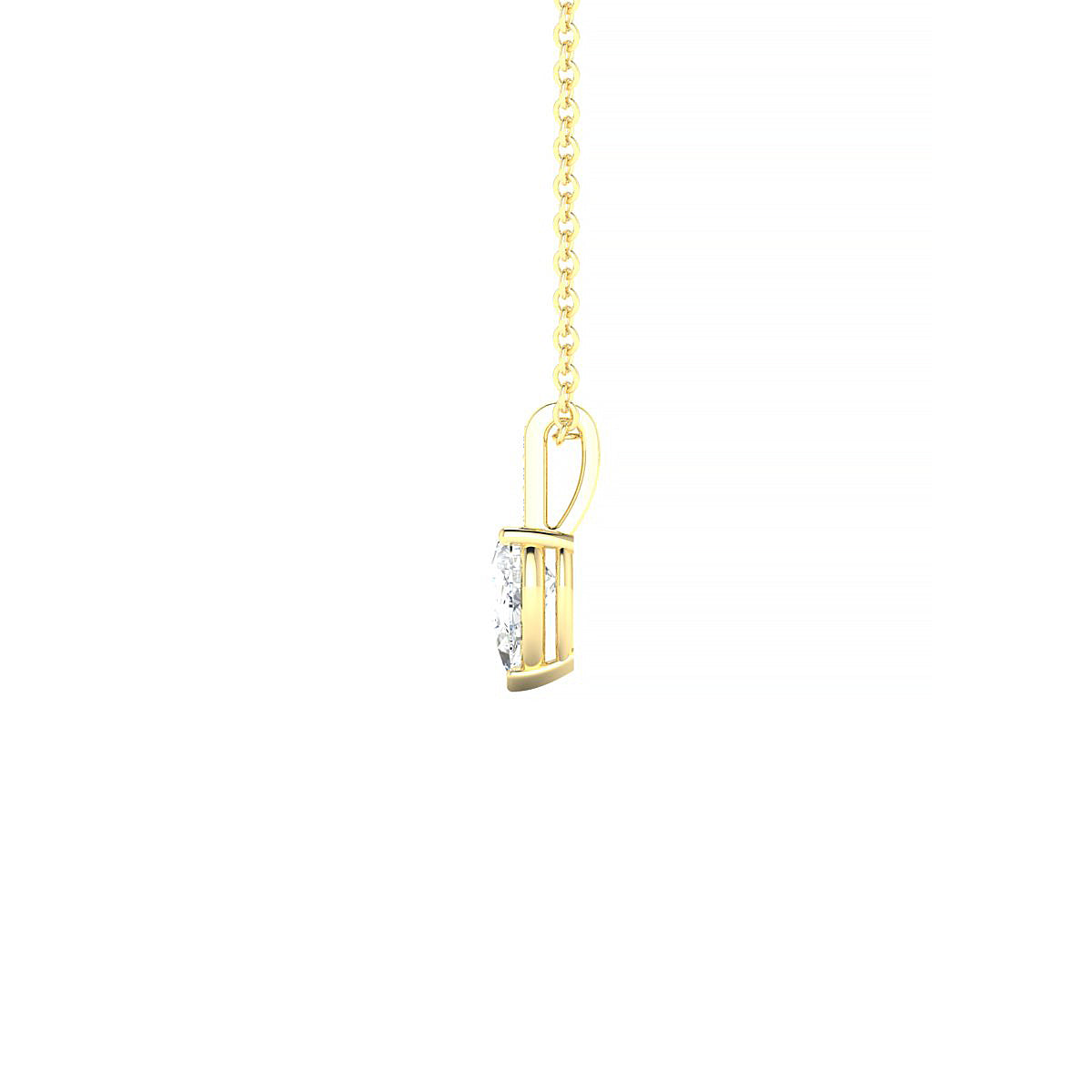 Exquisite | 18k Yellow Gold 6 x 4 mm Pear Diamond Pendant