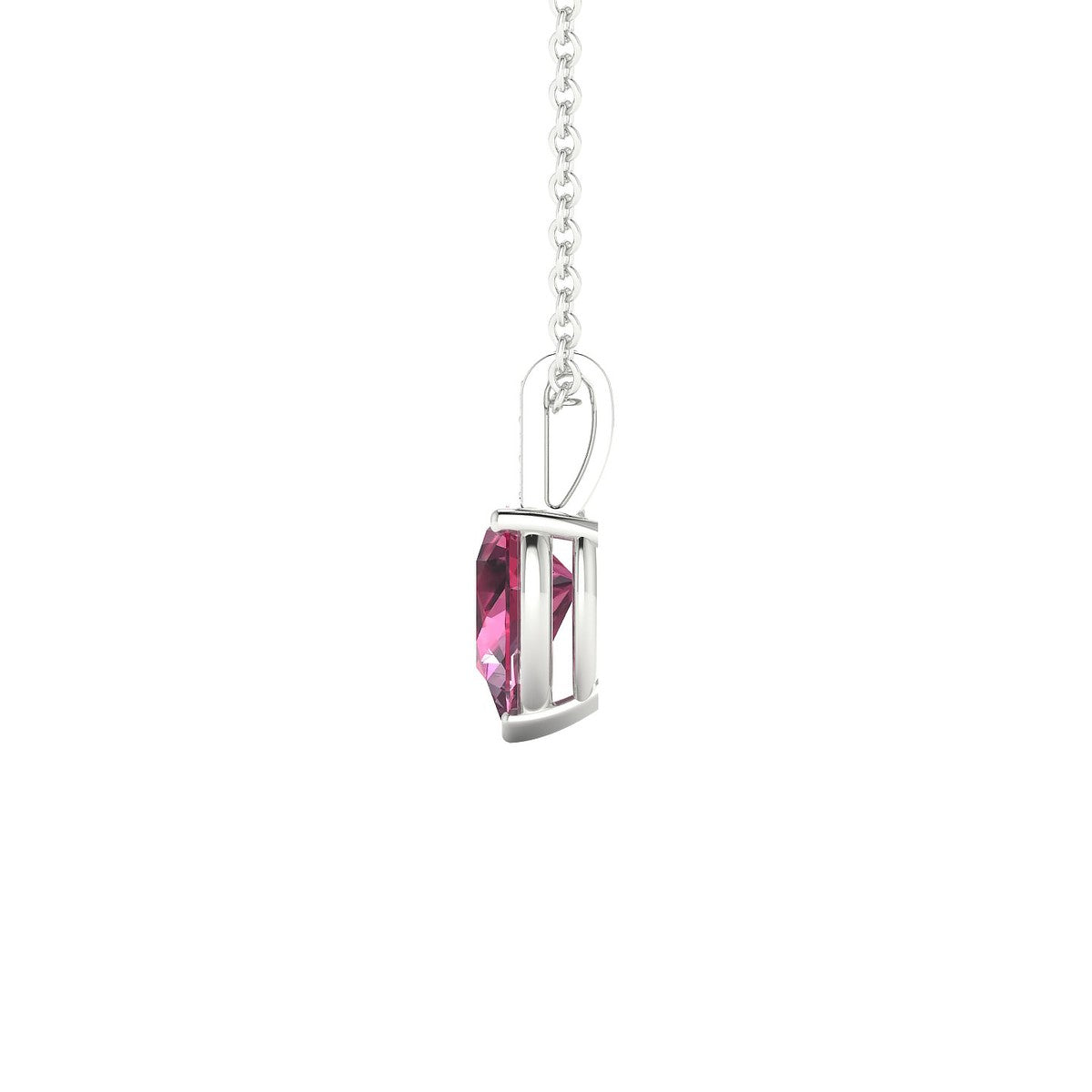 Exquisite | 18k White Gold 7 x 5 mm Pear Rhodolite Pendant