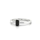 Exquisite | Bague Diamant Noir Émeraude