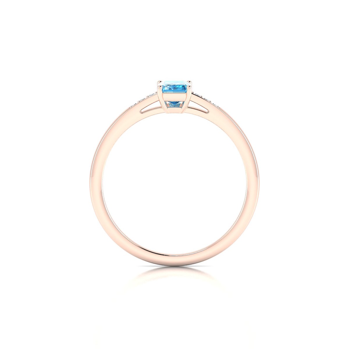 Exquisite | 18k Rose Gold 6 x 4 mm Emerald Topaz Ring