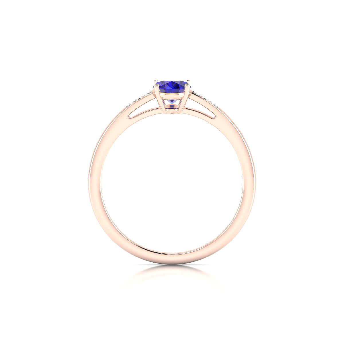 Exquisite | 18k Rose Gold 7 x 5 mm Oval Tanzanite Ring
