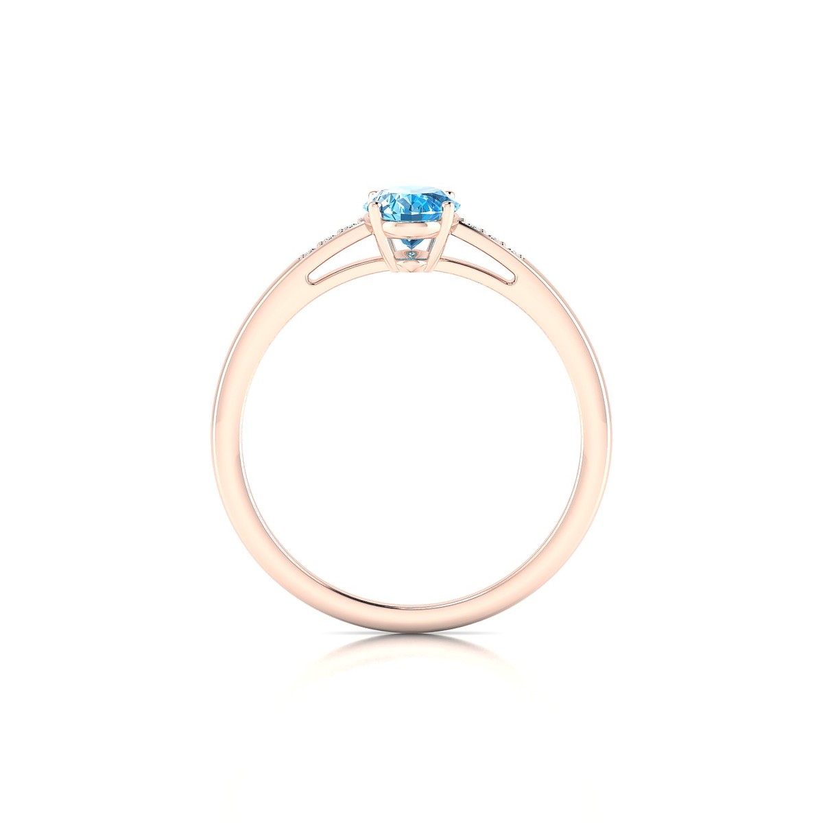 Exquisite | 18k Rose Gold 7 x 5 mm Oval Topaz Ring