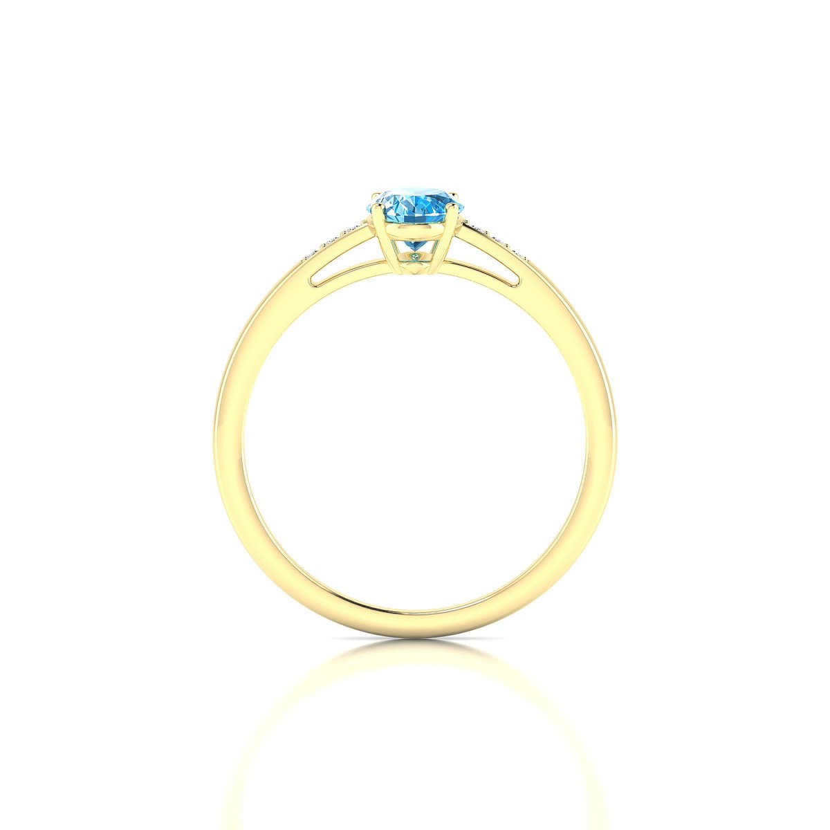 Exquisite | 18k Yellow Gold 7 x 5 mm Oval Topaz Ring