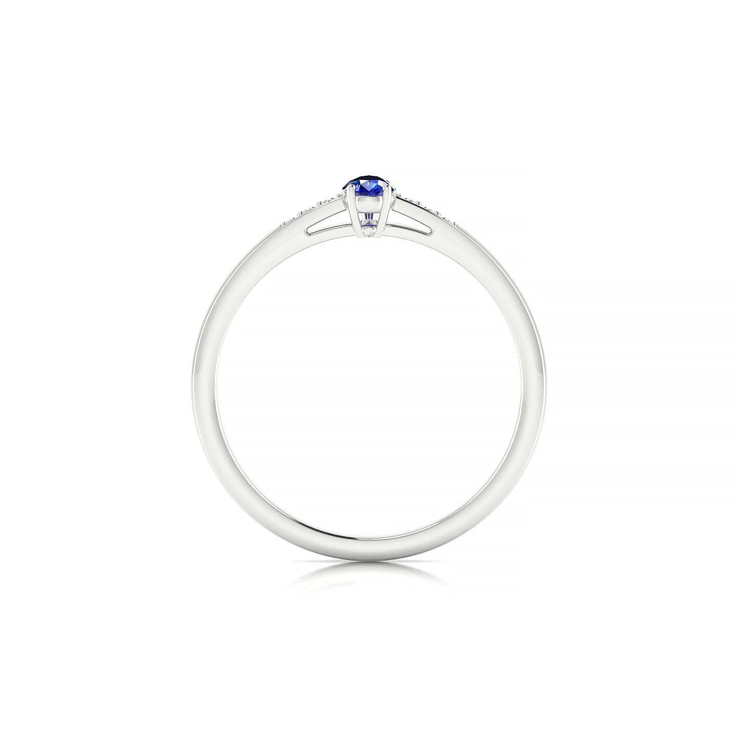Exquisite | 18k White Gold 5 x 3 mm Pear Sapphire Ring
