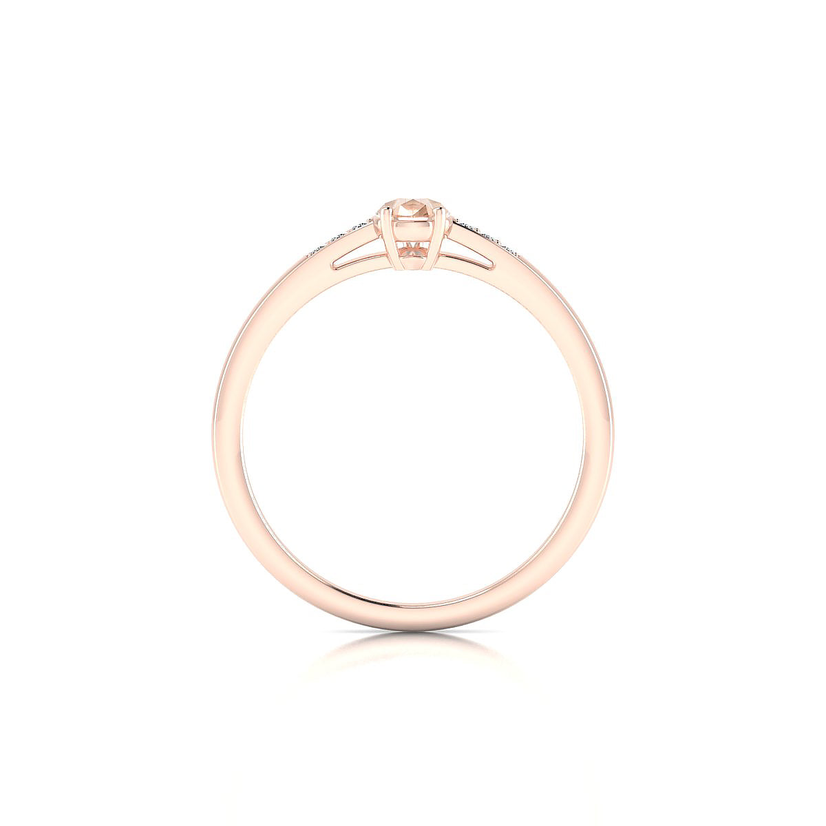 Exquisite | 18k Rose Gold 6 x 4 mm Pear Morganite Ring
