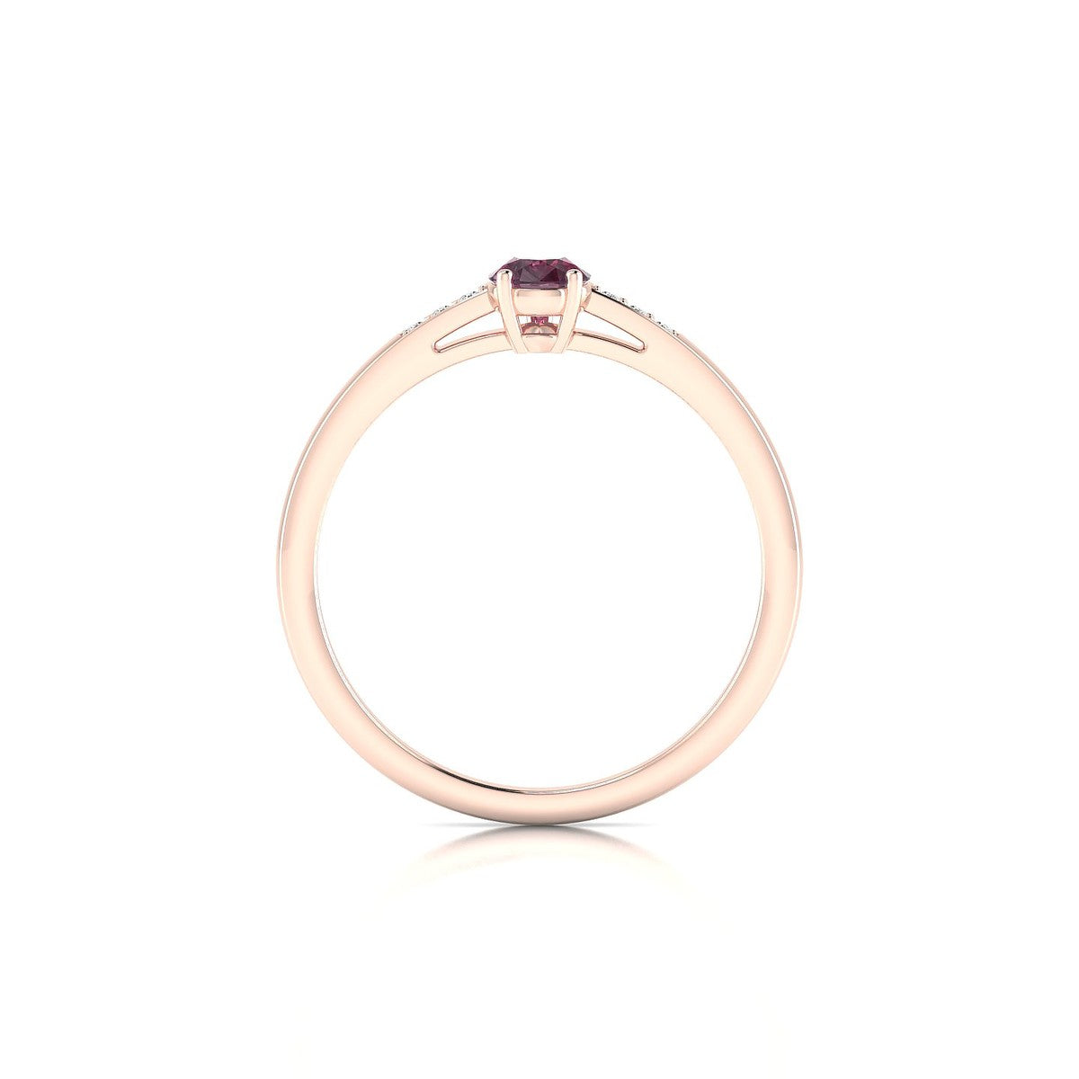 Exquisite | 18k Rose Gold 6 x 4 mm Pear Rhodolite Ring