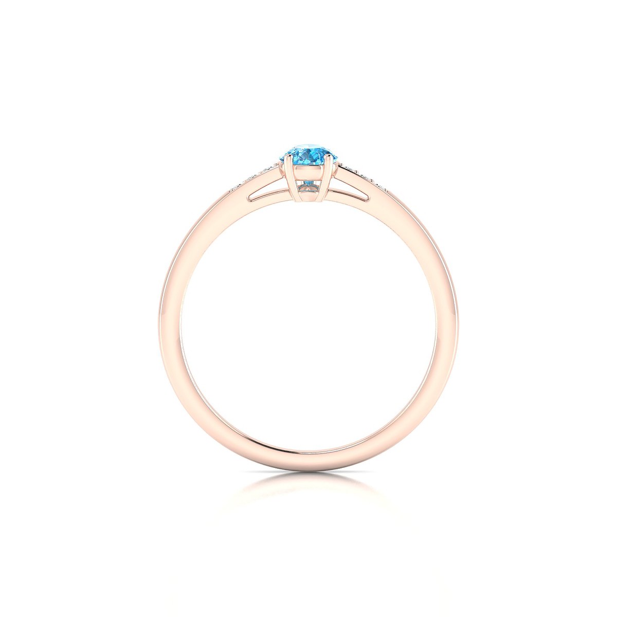 Exquisite | 18k Rose Gold 6 x 4 mm Pear Topaz Ring