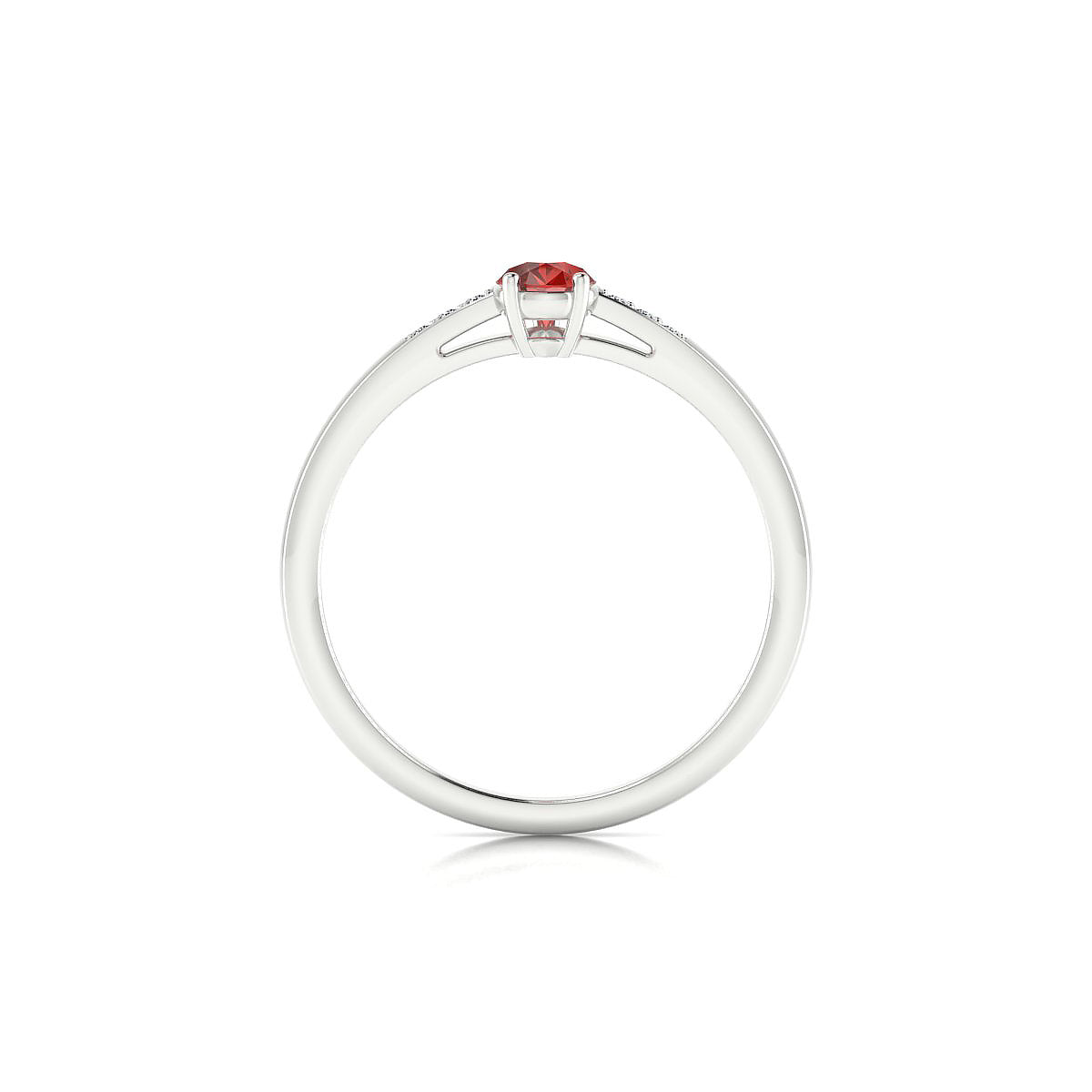 Exquisite | 18k White Gold 6 x 4 mm Pear Garnet Ring