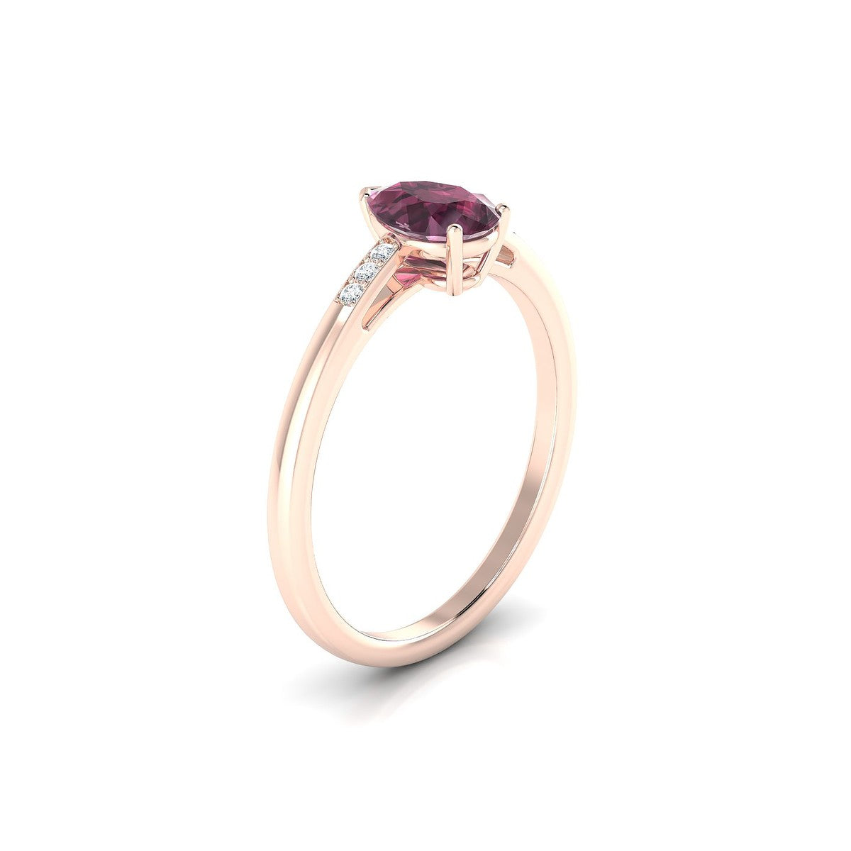 Exquisite | 18k Rose Gold 7 x 5 mm Pear Rhodolite Ring