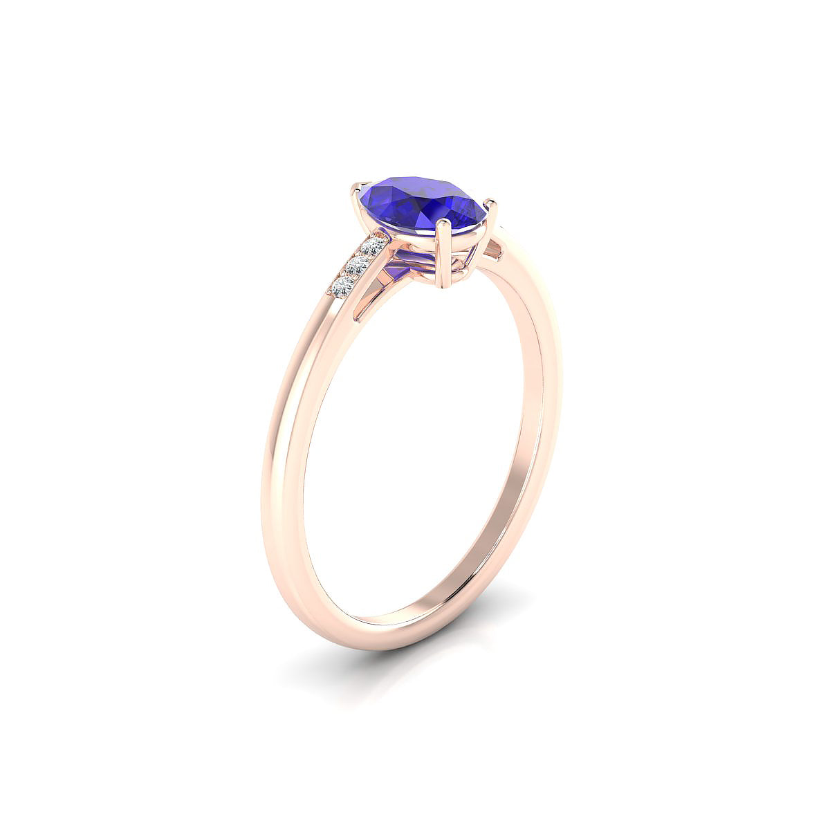 Exquisite | 18k Rose Gold 7 x 5 mm Pear Tanzanite Ring