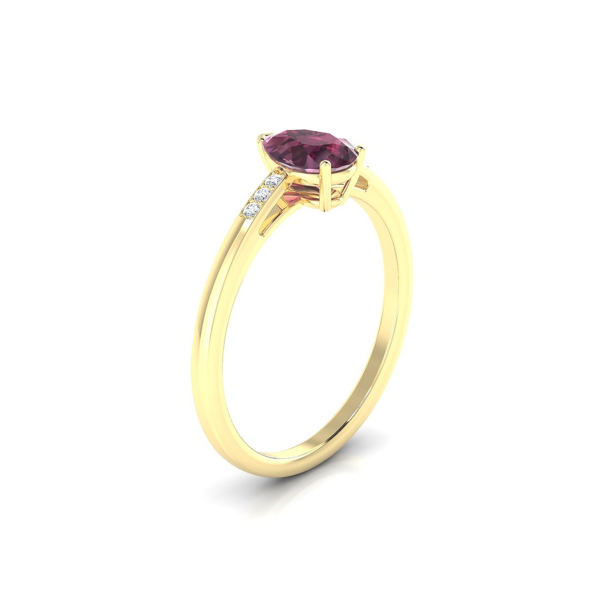 Exquisite | 18k Yellow Gold 7 x 5 mm Pear Rhodolite Ring