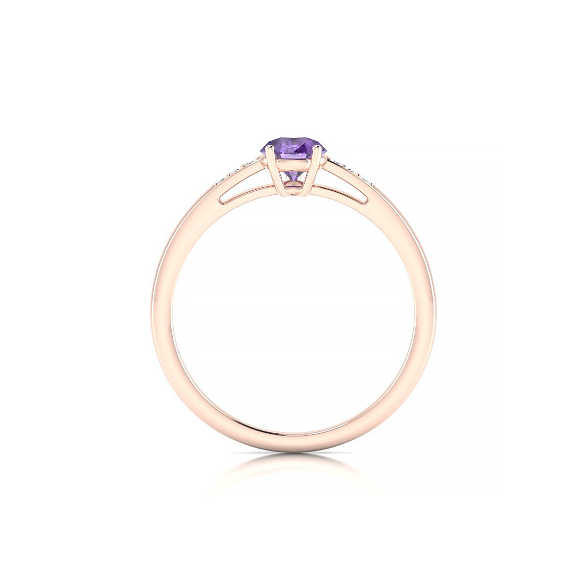 Exquisite | 18k Rose Gold 7 x 5 mm Pear Amethyst Ring