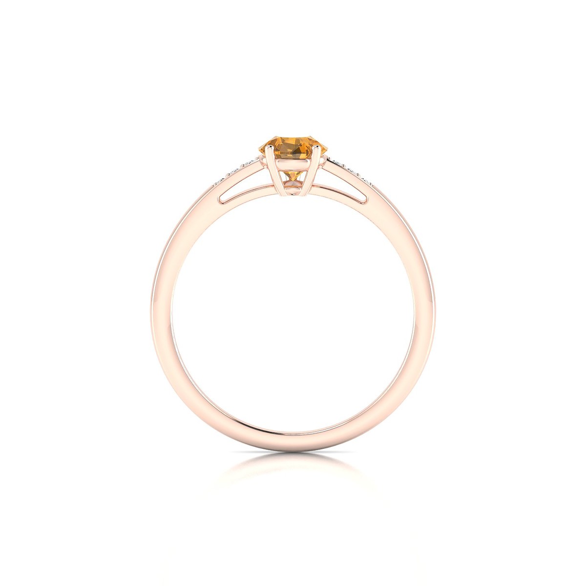 Exquisite | 18k Rose Gold 7 x 5 mm Pear Citrine Ring