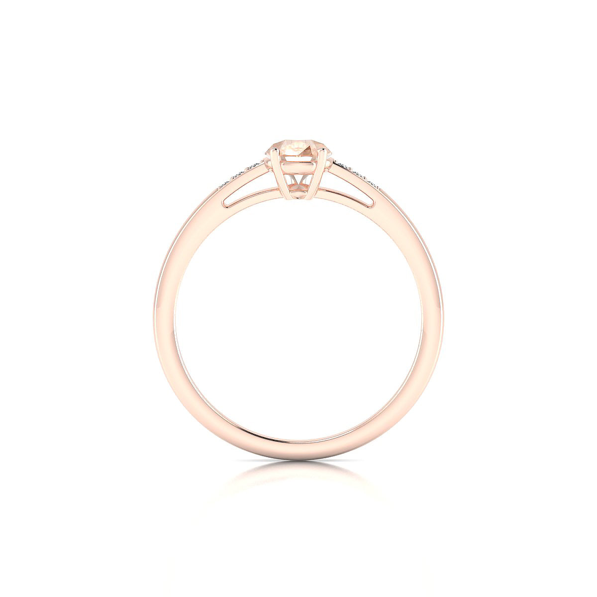 Exquisite | 18k Rose Gold 7 x 5 mm Pear Morganite Ring