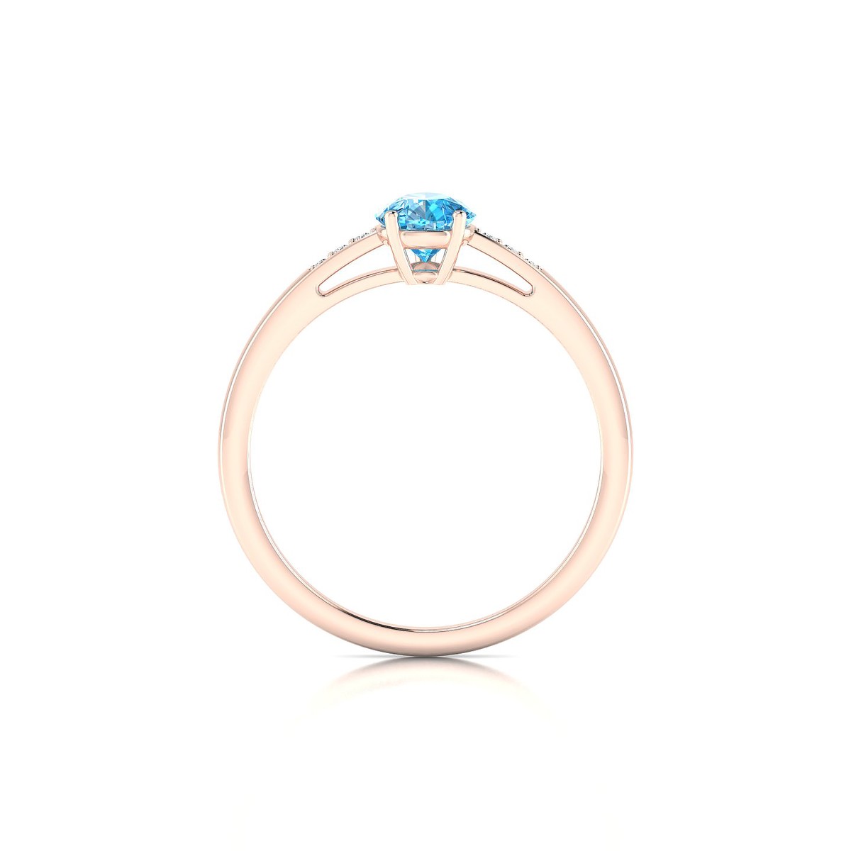 Exquisite | 18k Rose Gold 7 x 5 mm Pear Topaz Ring