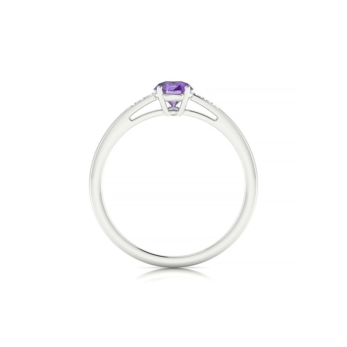 Exquisite | 18k White Gold 7 x 5 mm Pear Amethyst Ring