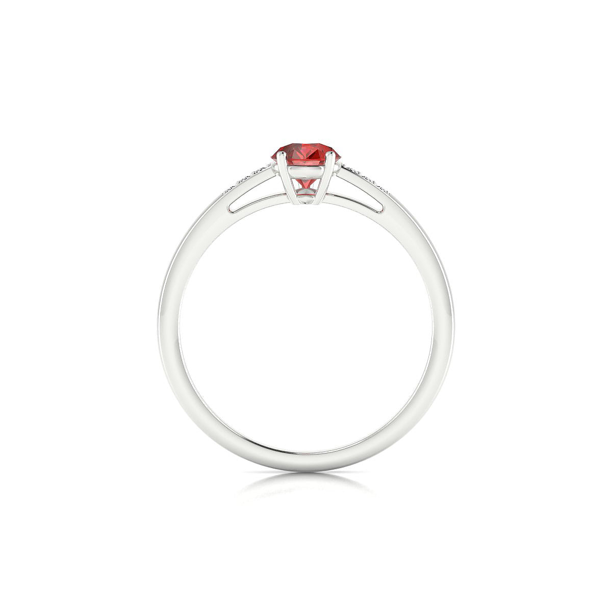 Exquisite | 18k White Gold 7 x 5 mm Pear Garnet Ring
