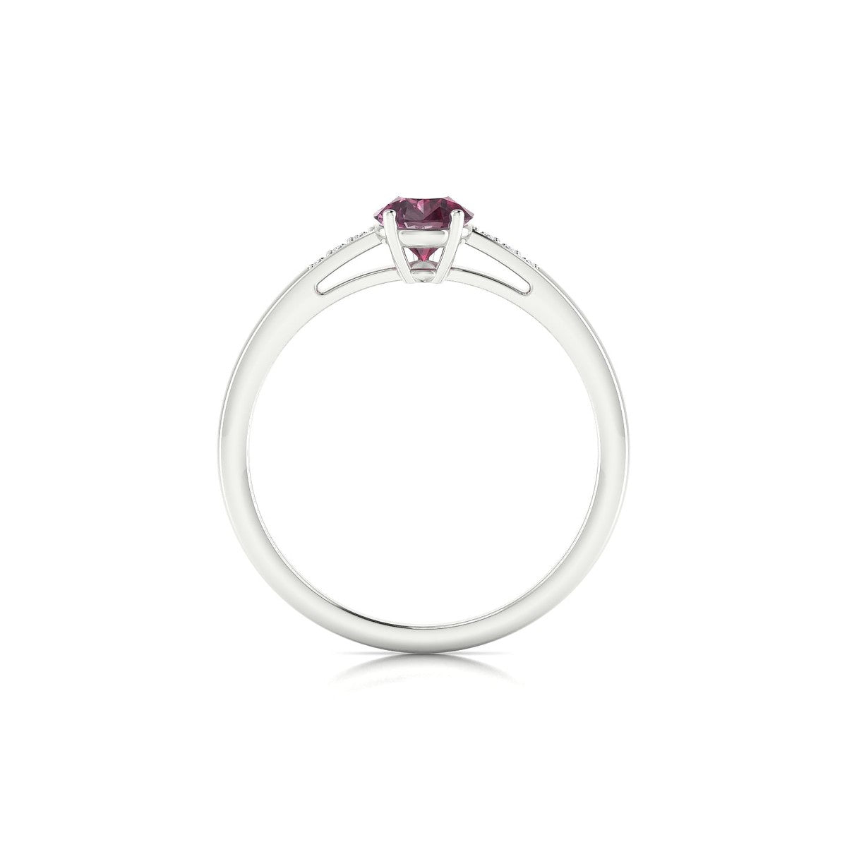 Exquisite | 18k White Gold 7 x 5 mm Pear Rhodolite Ring