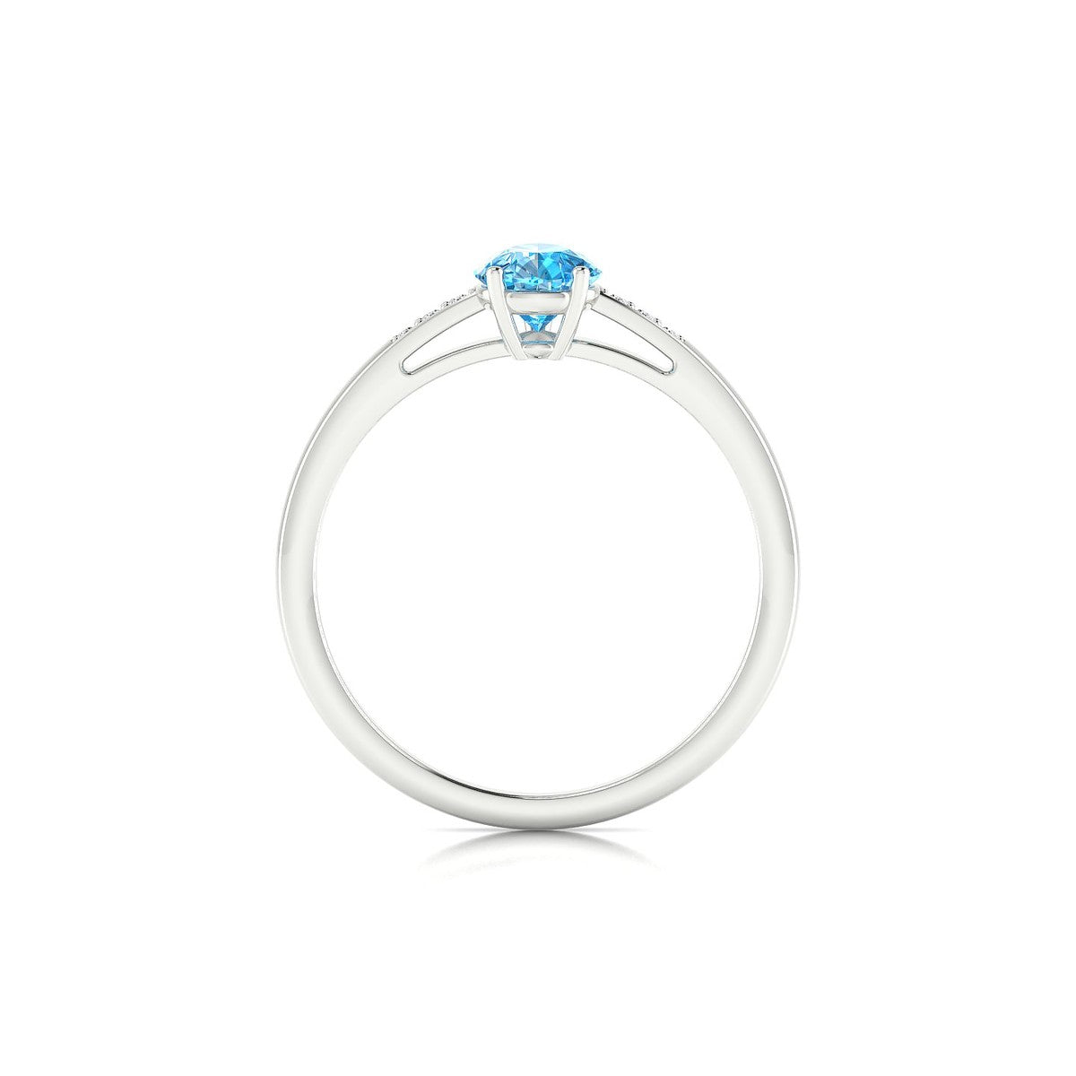 Exquisite | 18k White Gold 7 x 5 mm Pear Topaz Ring