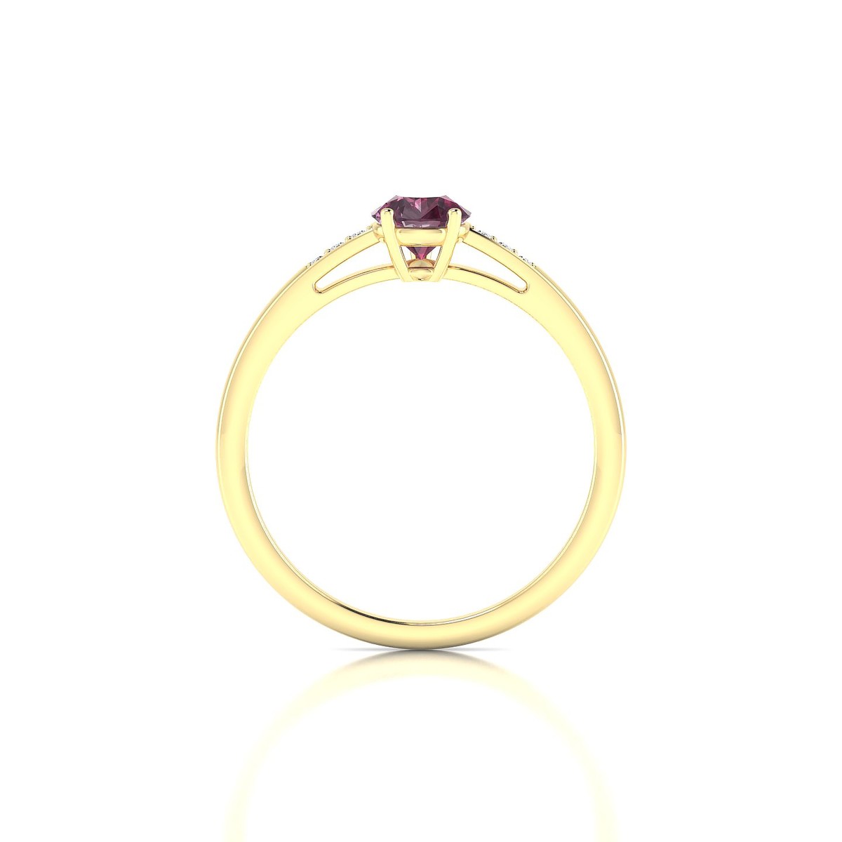 Exquisite | 18k Yellow Gold 7 x 5 mm Pear Rhodolite Ring