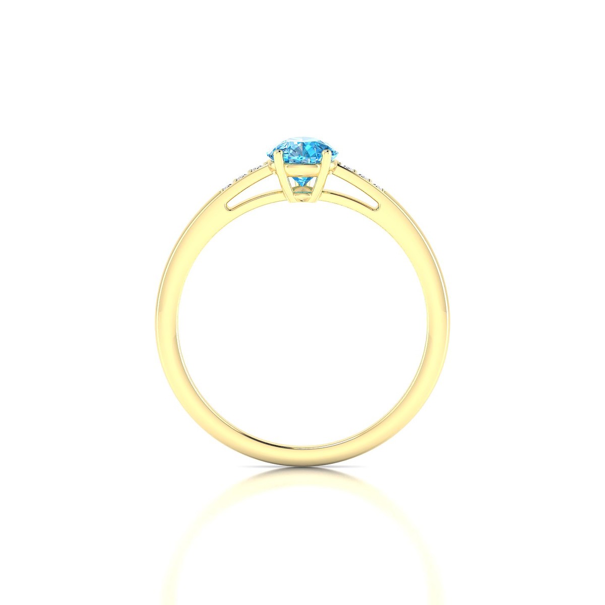 Exquisite | 18k Yellow Gold 7 x 5 mm Pear Topaz Ring