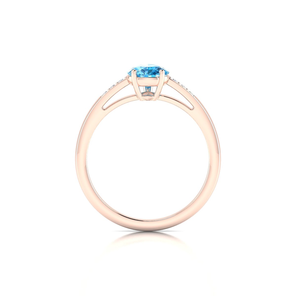 Exquisite | 18k Rose Gold 8 x 6 mm Pear Topaz Ring