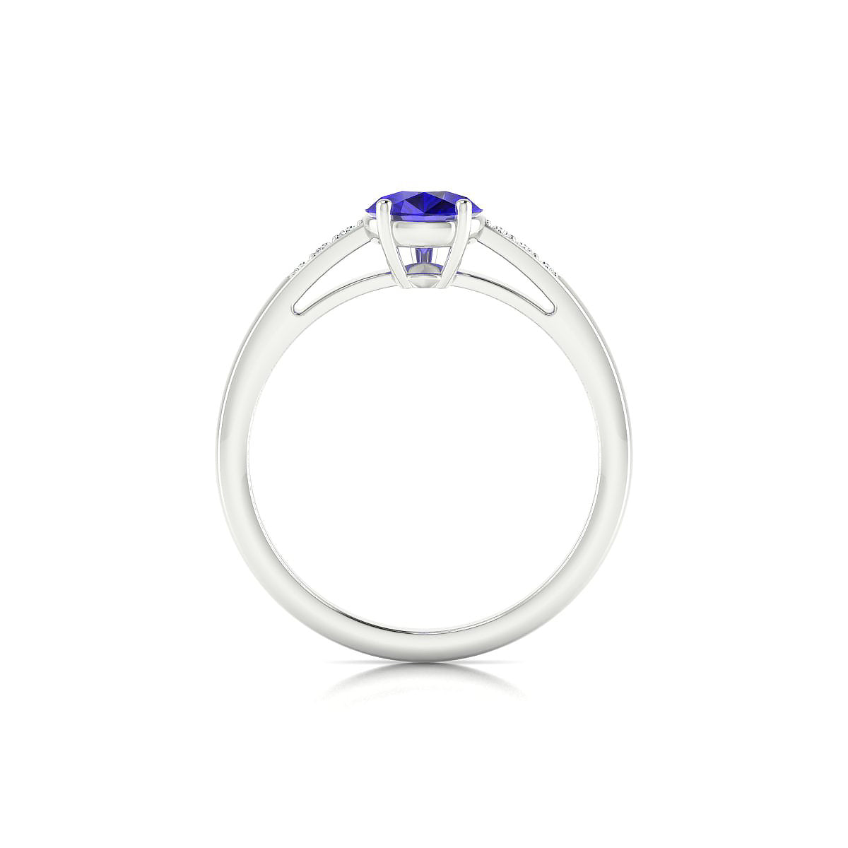 Exquisite | 18k White Gold 8 x 6 mm Pear Tanzanite Ring