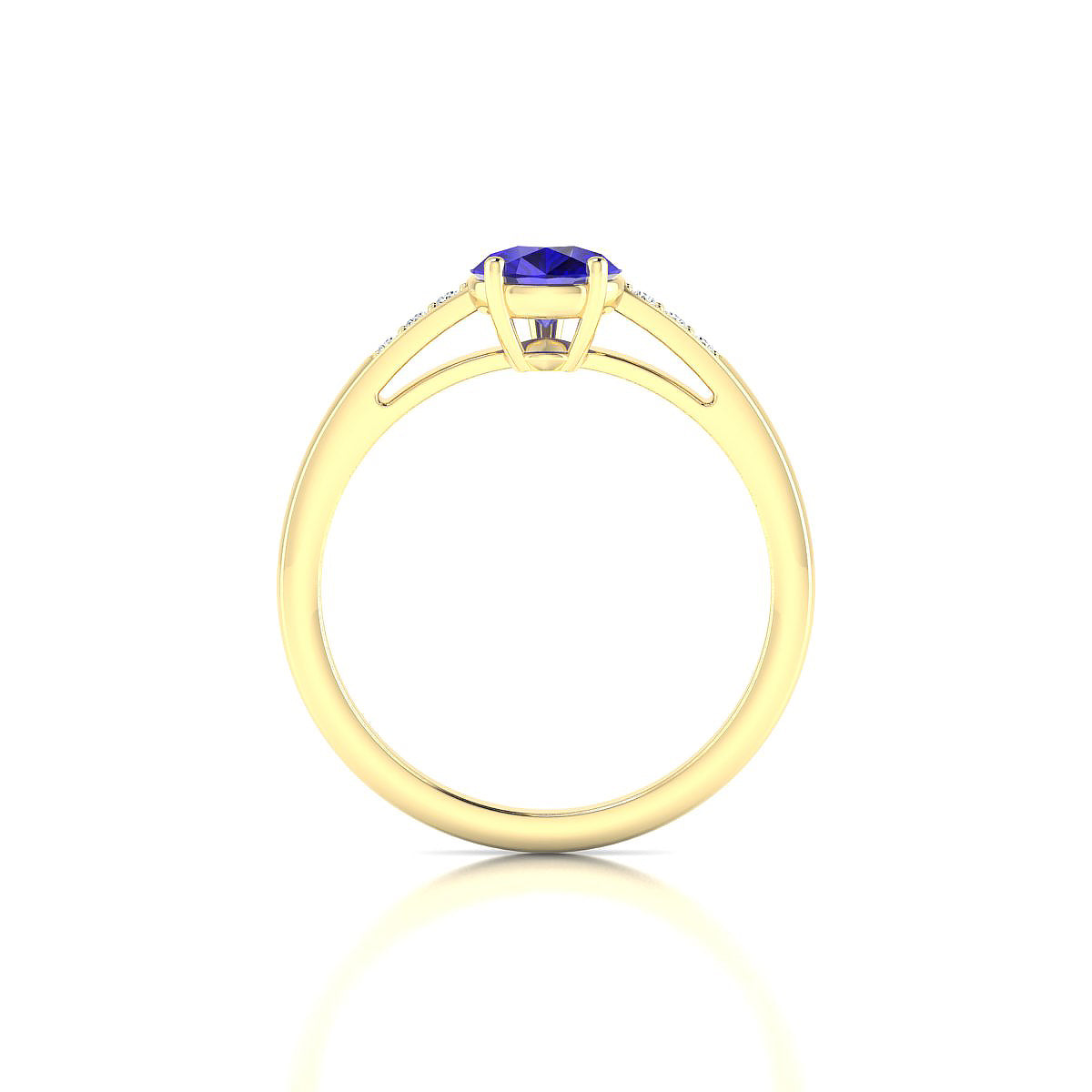 Exquisite | 18k Yellow Gold 8 x 6 mm Pear Tanzanite Ring