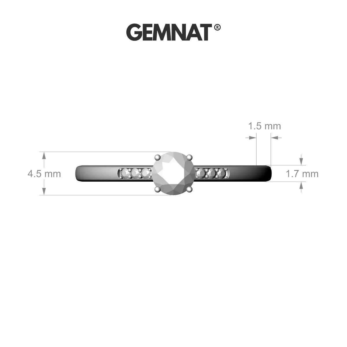 Exquisite | 18k Yellow Gold 4.5 mm Round Tanzanite Ring