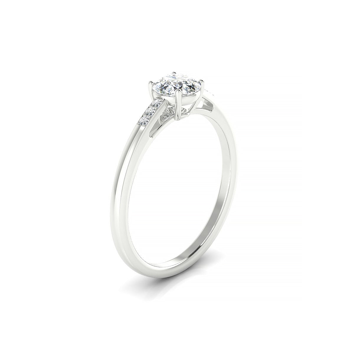 Exquisite | 18k White Gold 5.2 mm Round Diamond Ring
