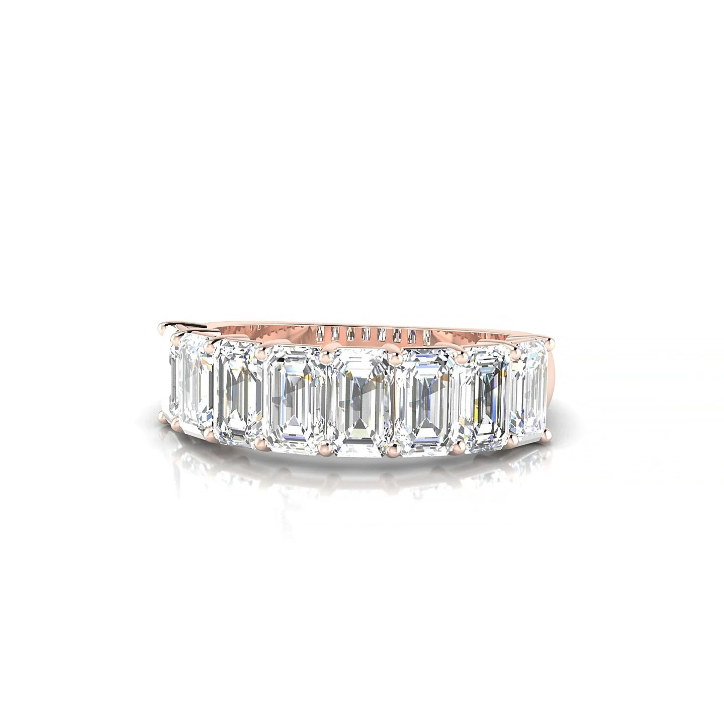 Faith | 18k Rose Gold 5 x 3 mm Emerald Diamond Ring