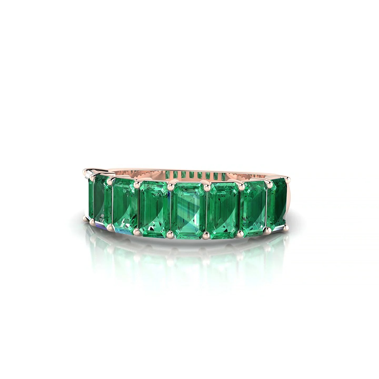Faith | 18k Rose Gold 5 x 3 mm Emerald Emerald Ring