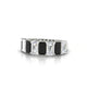 Faith | Bague Diamant Noir & Diamant Émeraude