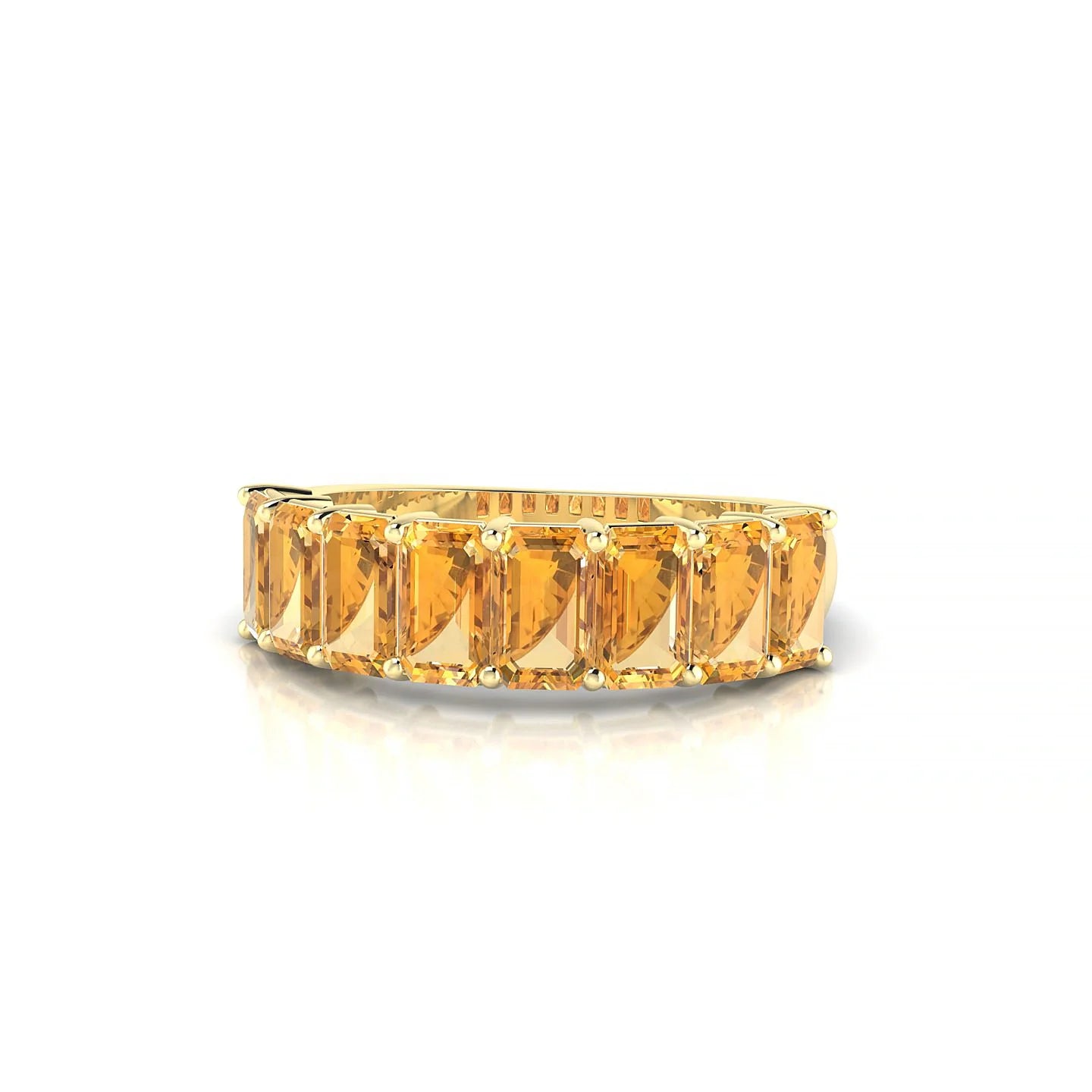 Faith | 18k Yellow Gold 5 x 3 mm Emerald Citrine Ring