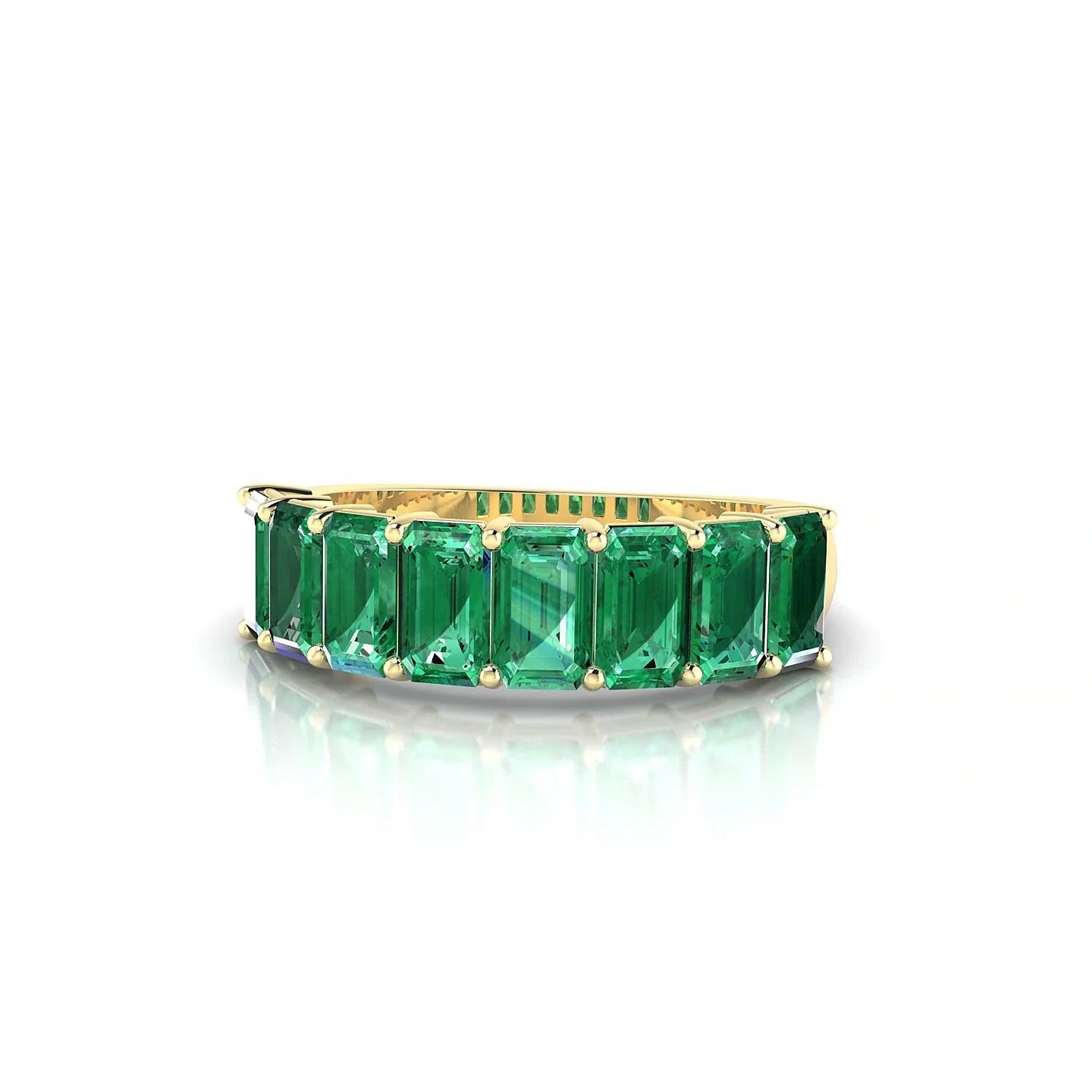 Faith | 18k Yellow Gold 5 x 3 mm Emerald Emerald Ring