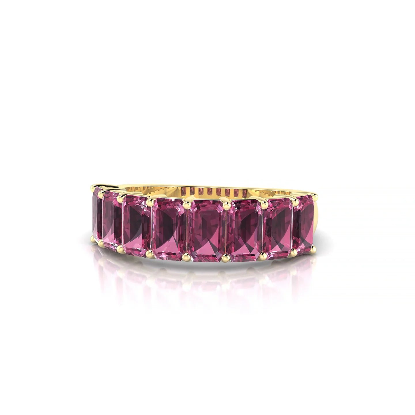Faith | 18k Yellow Gold 5 x 3 mm Emerald Rhodolite Ring