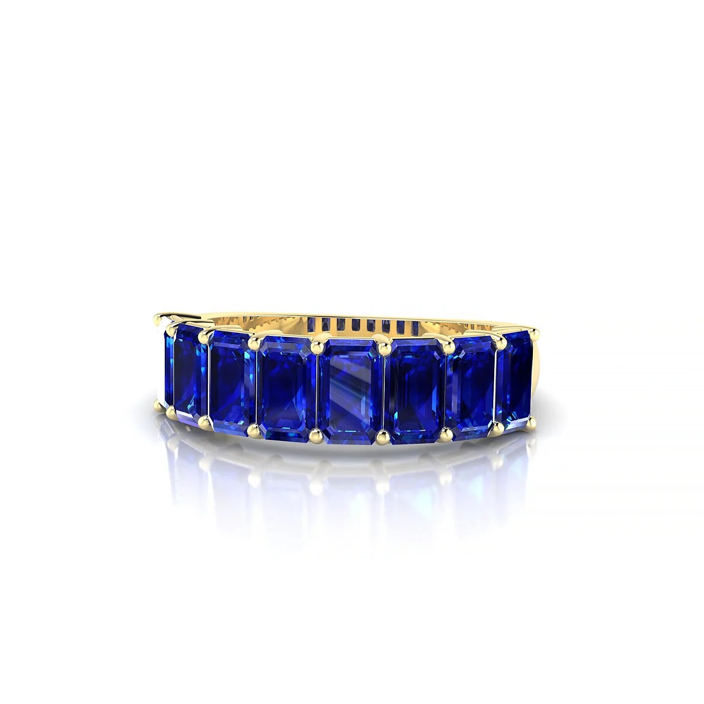 Faith | 18k Yellow Gold 5 x 3 mm Emerald Sapphire Ring