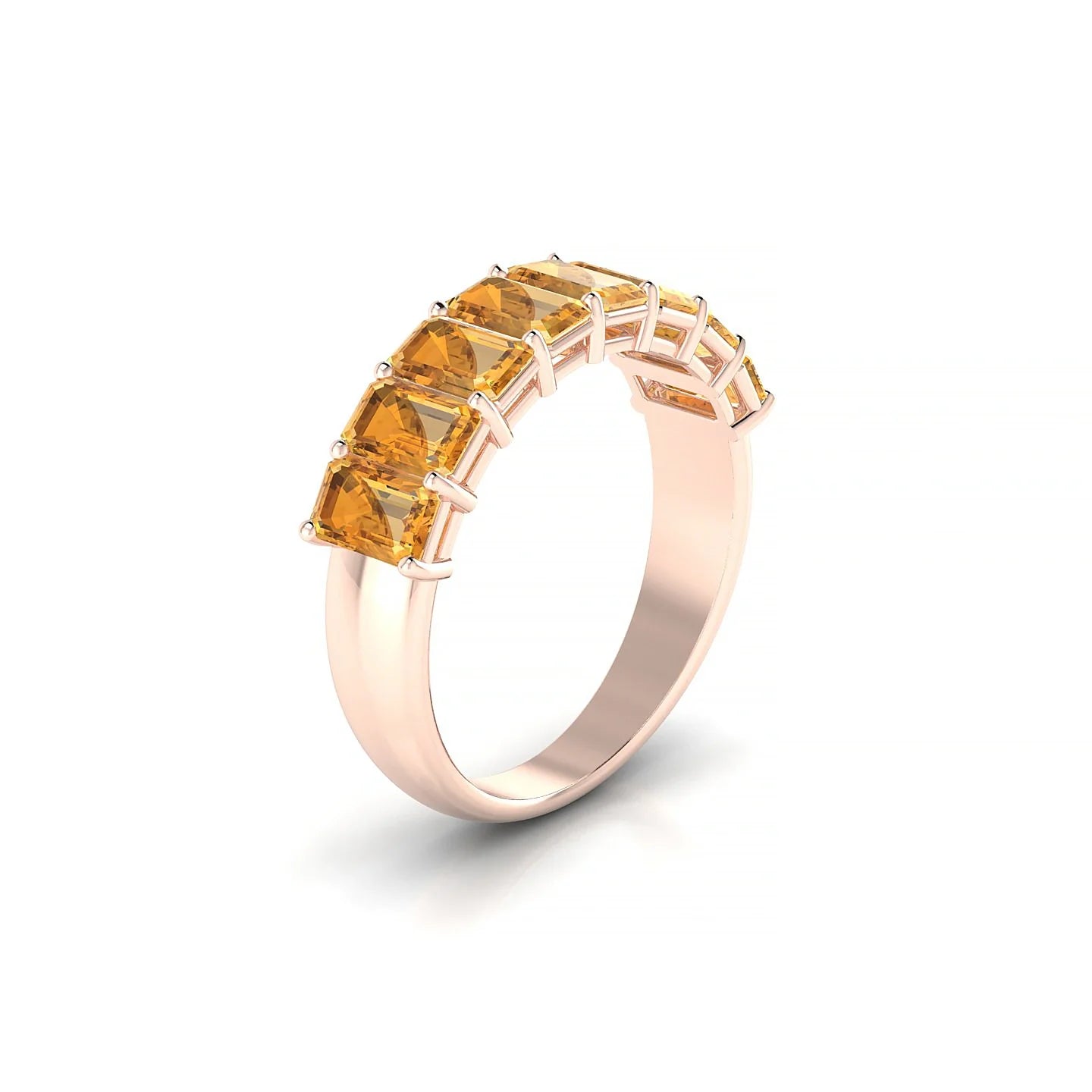 Faith | 18k Rose Gold 5 x 3 mm Emerald Citrine Ring