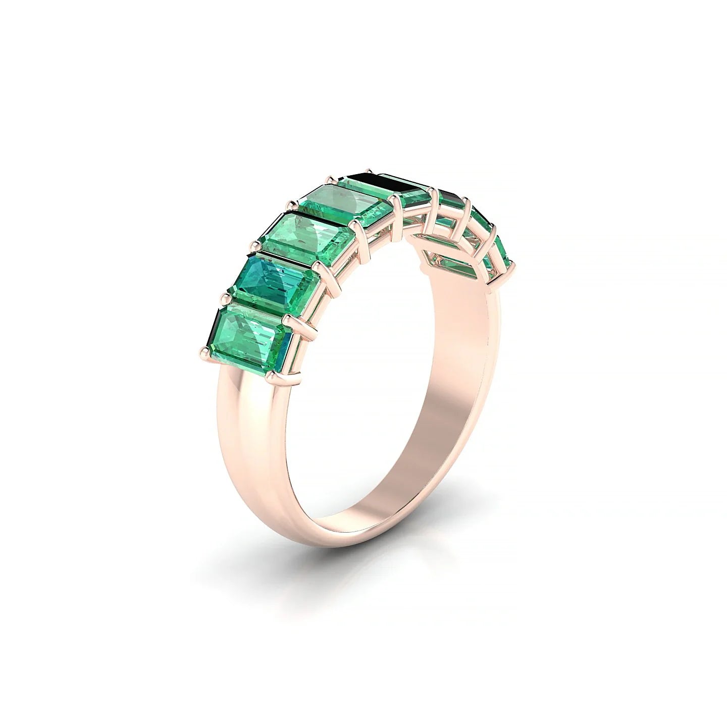 Faith | 18k Rose Gold 5 x 3 mm Emerald Emerald Ring