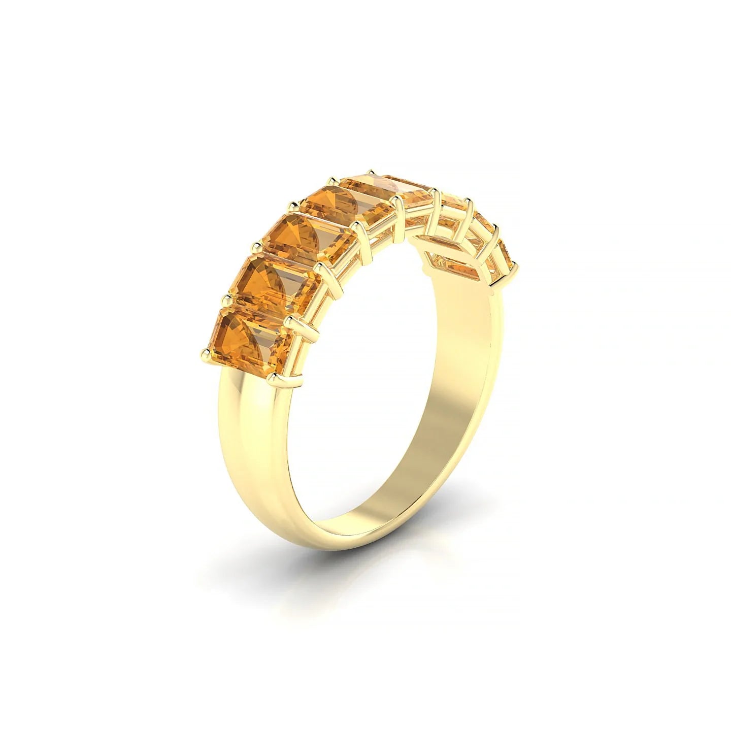 Faith | 18k Yellow Gold 5 x 3 mm Emerald Citrine Ring