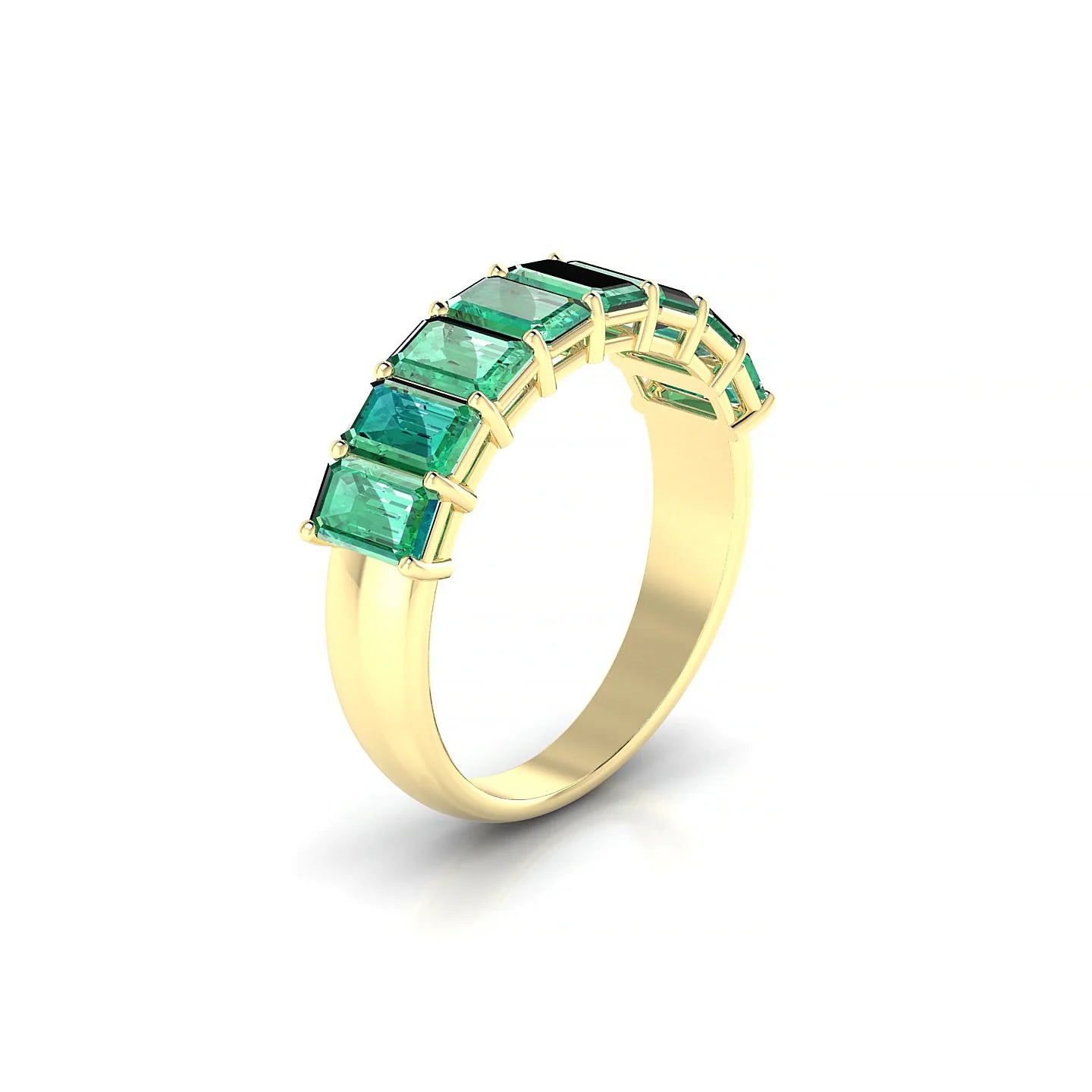 Faith | 18k Yellow Gold 5 x 3 mm Emerald Emerald Ring